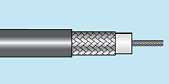 Alpha Essentials Coaxial RG-59/U 75 Ohm Cable - Braid Shield - 22 AWG - Black - 1700V - 100 ft - 9830 BK005