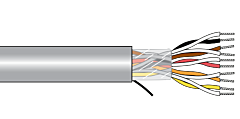 Alpha EcoCable® Mini Unshielded Multipair Cable - 22 AWG 25 Pair - Slate - 300V - 100 ft