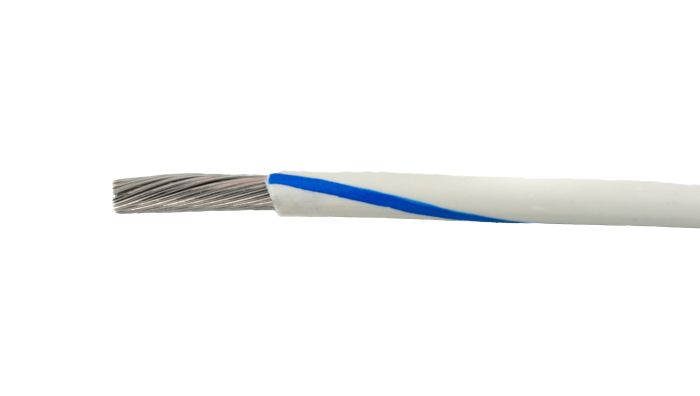 3051 WU001 - Alpha Wire UL 1007/UL 1569 PVC Hook-Up/Lead Wire - 22 AWG -  7/30 Stranded Conductor - Tinned Copper - 300V - White/Blue - 1000ft