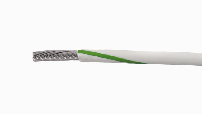 3055 WG001 - Alpha Wire UL 1007/UL 1569 PVC Hook-Up/Lead Wire - 18 AWG -  16/30 Stranded Conductor - Tinned Copper - 300V - White/Green - 1000ft