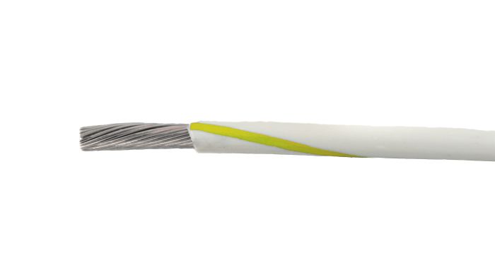 3055 WY001 - Alpha Wire UL 1007/UL 1569 PVC Hook-Up/Lead Wire - 18 AWG -  16/30 Stranded Conductor - Tinned Copper - 300V - White/Yellow - 1000ft
