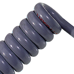 LAPP ÖLFLEX® SPIRAL 400 P Retractable Coiled Cable (20" - 49" length) - Unshielded - 18 AWG 7 Conductor - Gray - LAPP 70002666