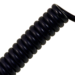 UNITRONIC&reg; SPIRAL Retractable Coiled Cable (20" - 79" length) - Shielded - 24 AWG 6 Conductor - Black - LAPP 73220264
