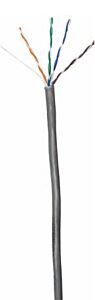 CAT5e Unshielded PVC Ethernet Cable - 24 AWG 4 Pair - Gray