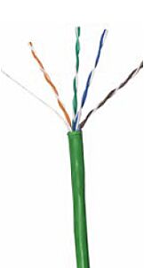 CAT5e Unshielded PVC Ethernet Cable - 24 AWG 4 Pair - Green