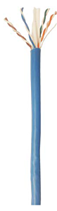 CAT6 Unshielded Plenum Rated PVC Ethernet Cable - 23 AWG 4 Pair - Blue