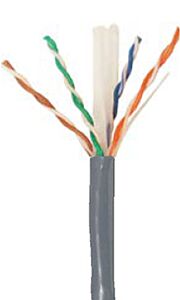 CAT6 Unshielded  PVC Ethernet Cable - 23 AWG 4 Pair - Gray
