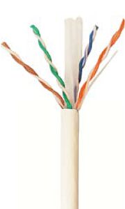 CAT6 Unshielded  PVC Ethernet Cable - 23 AWG 4 Pair - White