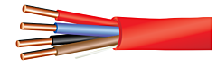 Fire Alarm Cable - FPLR Riser Rated - 18/6 Unshielded - Red Jacket - 1000 ft Reel