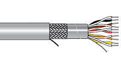 Alpha EcoCable&reg; Mini Foil Braid Shield Multipair Cable - 20 AWG 4 Pair - Slate - 300V - 100 ft