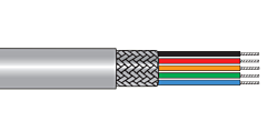 Alpha EcoFlex Braid Shielded Multiconductor Cable - 20 AWG 2 Conductor - Slate - 1000 ft