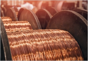 Spools of copper wire.