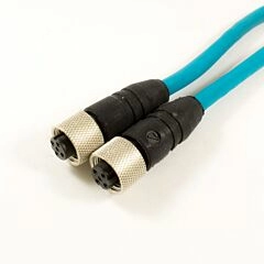 ALPHA CONNECT Flexible Ethernet Cat5e Cordset - M12 to M12 - 2 pole - 3 meter - 9.84 feet AR04AR117 TL357