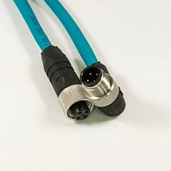 ALPHA CONNECT Flexible Ethernet Cat5e Cordset - M12 to M12 - 2 pole - 5 meter - 16.4 feet DW04AR117 TL358