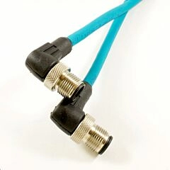 ALPHA CONNECT Flexible Ethernet Cat5e Cordset - M12 to M12 - 2 pole - 3 meter - 9.84 feet DW04DW117 TL357