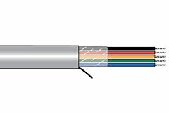 Alpha Xtra-Guard®1 Unshielded Multiconductor Cable - 28 AWG 6 Conductor - Slate - 300V - 1000 ft