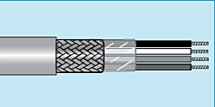 Alpha Essentials Multi-Conductor Cable - Braid Shield - 22 AWG 3 Conductor - Gray - 300V - 500ft - Alpha M13203 SL002