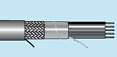 Alpha Essentials Multi-Conductor Cable - Foil Braid Shield - 22 AWG 8 Conductor - Gray - 300V - 1000ft - Alpha M2478 SL001