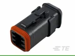 Deutsch DT housing for female terminals, 6 position, Black