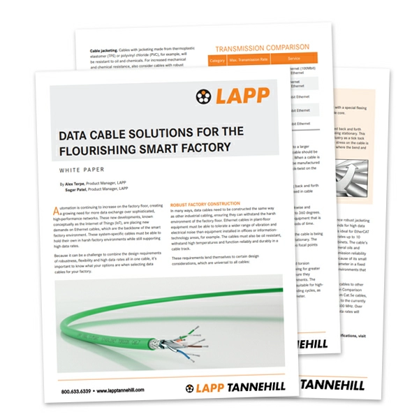 Data Cable Solutions for the Flourishing Smart Factory