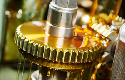 Oil used in CNC Machining in an industrial setting on a manufacturing floor presumably around electrical equipment